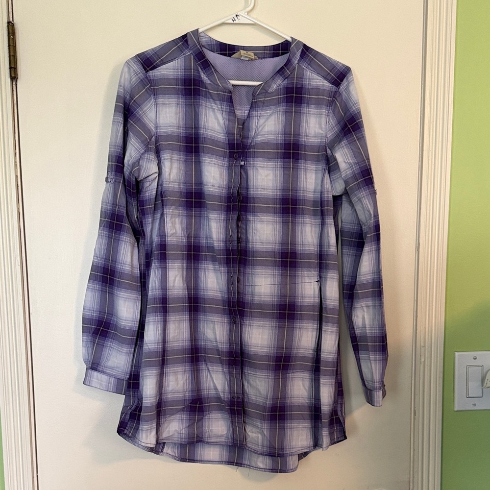 Duluth Purple Plaid Long Sleeve Shirt